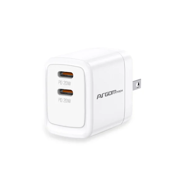 Cargador de pared rápido PD tipo C dual de 40 W