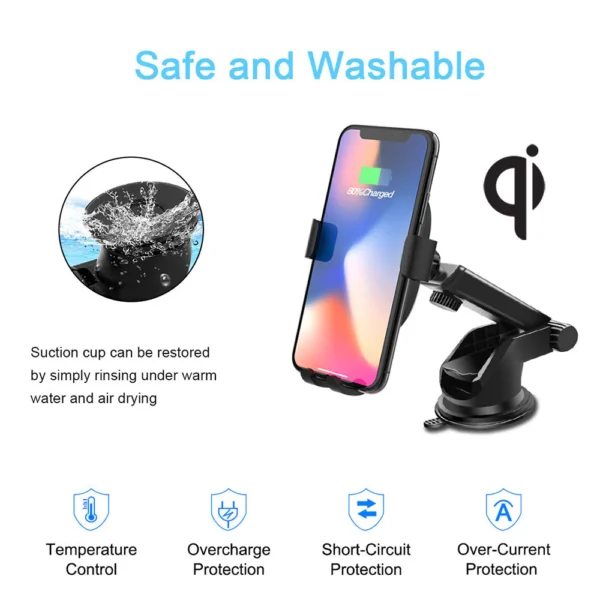 Cargador rápido inalámbrico de 15 W para coche Vortex M2 - Imagen 7