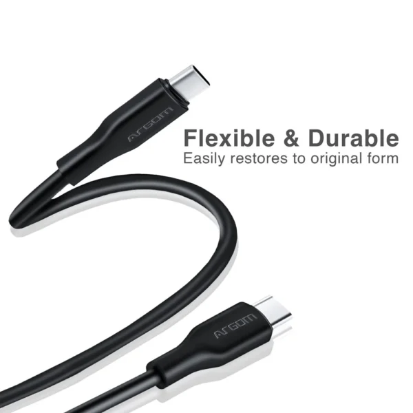 Cable de silicona tipo C a tipo C de 65 W, 1,8 m - Dura Flex - Imagen 4