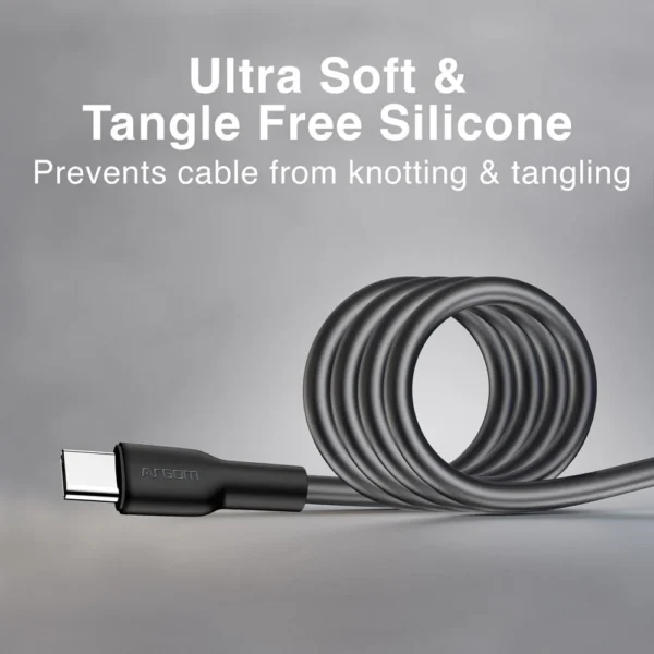 Cable de silicona tipo C a tipo C de 65 W, 1,8 m - Dura Flex - Imagen 3