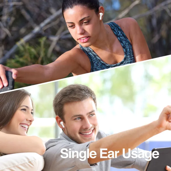 Auriculares estéreo inalámbricos Bluetooth SkeiPods E72 con cancelación de ruido AI ENC - Imagen 3