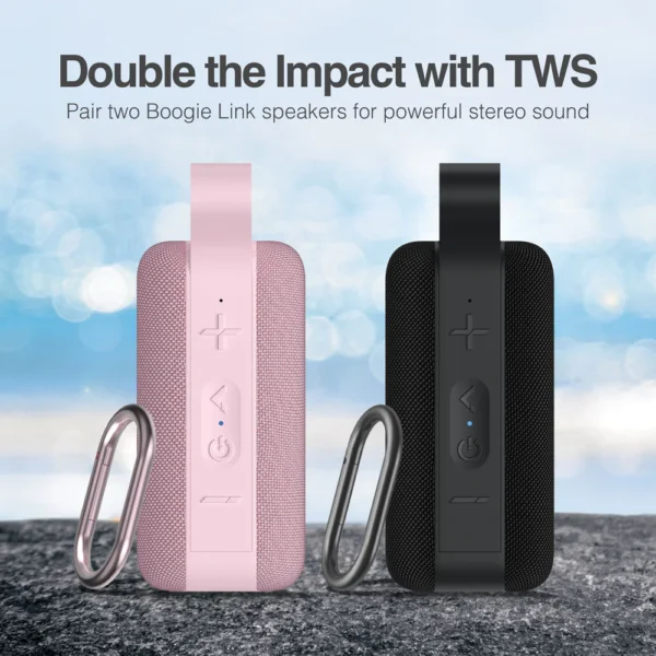 Altavoz inalámbrico portátil BoogieLink con resistencia al agua IPX5 - Imagen 7