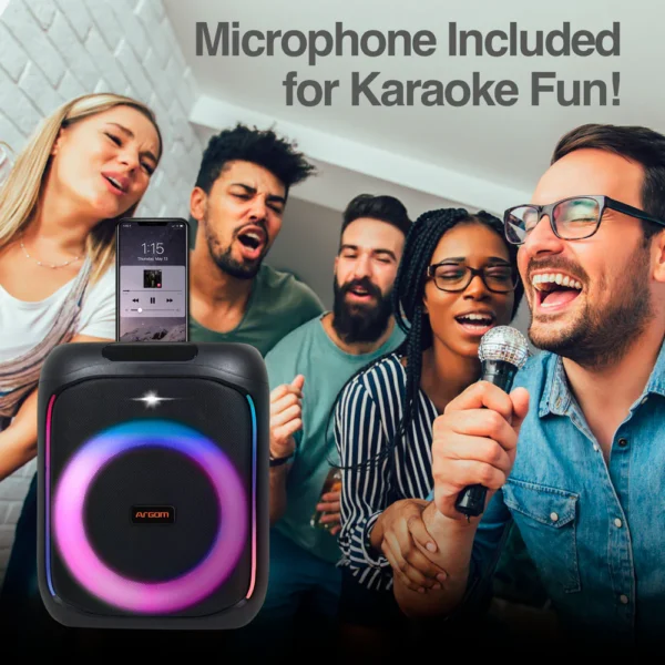 Altavoz inalámbrico Bluetooth Rave Box 65 Premium con espectáculo de luces LED - Imagen 6