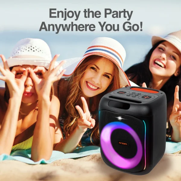 Altavoz inalámbrico Bluetooth Rave Box 65 Premium con espectáculo de luces LED - Imagen 5