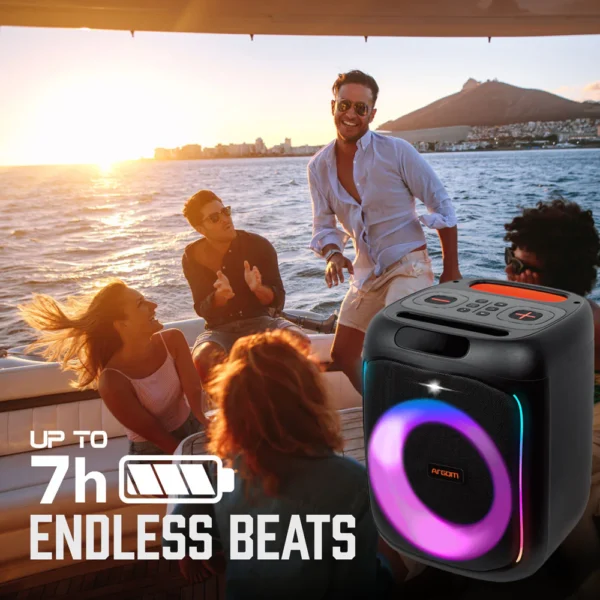 Altavoz inalámbrico Bluetooth Rave Box 65 Premium con espectáculo de luces LED - Imagen 3