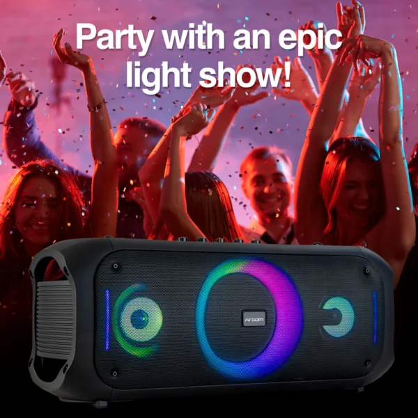 Altavoz inalámbrico Bluetooth Rave 75 Premium con espectáculo de luces LED - Imagen 9
