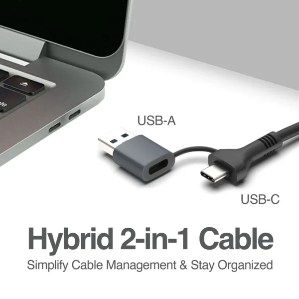 Concentrador One Axess 2 en 1 Tipo-C/USB 3.0 a USB 3.0 de 7 puertos con conmutadores - Imagen 4