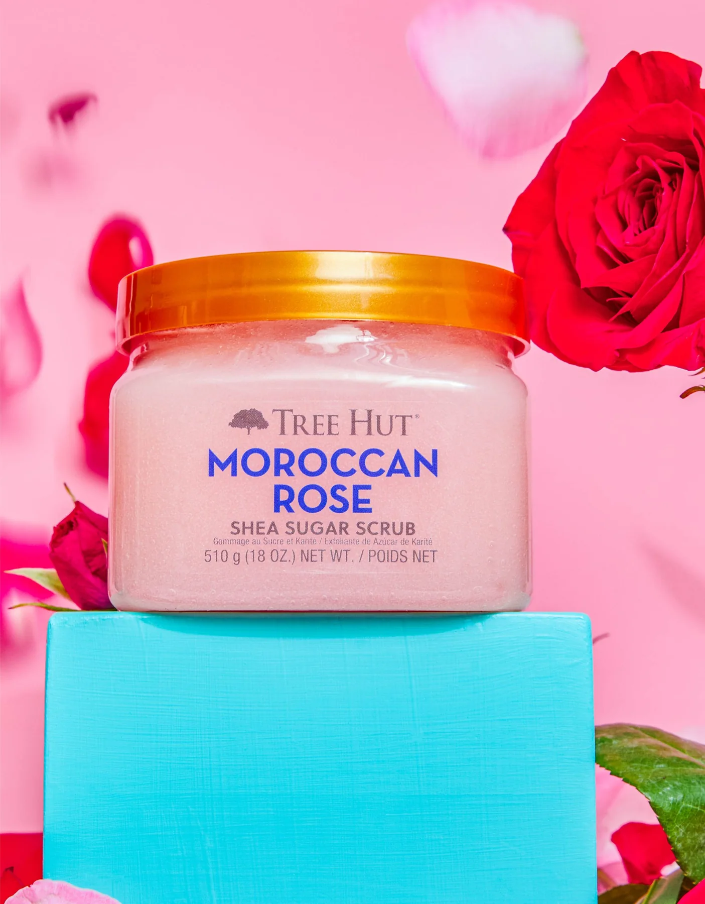 Exfoliante Corporal de Azúcar y Karité TH Rosa Marroquí 12-18oz