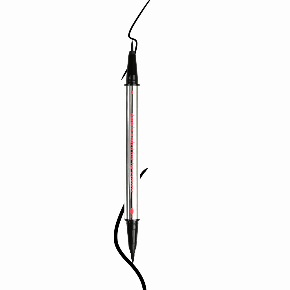 BLACK - DOUBLE ENDED FELT TIP EYELINER -