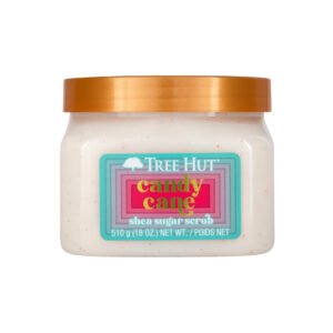 Exfoliante corporal hidratante de azúcar y karité, Candy Cane, 18 onzas